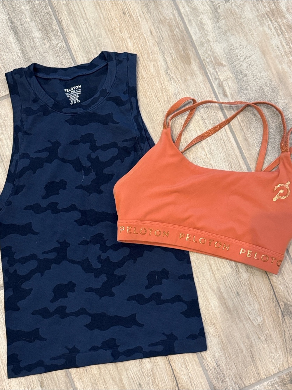 Peloton Apparel BUndle Tank & Bra Size S/XS  Camo